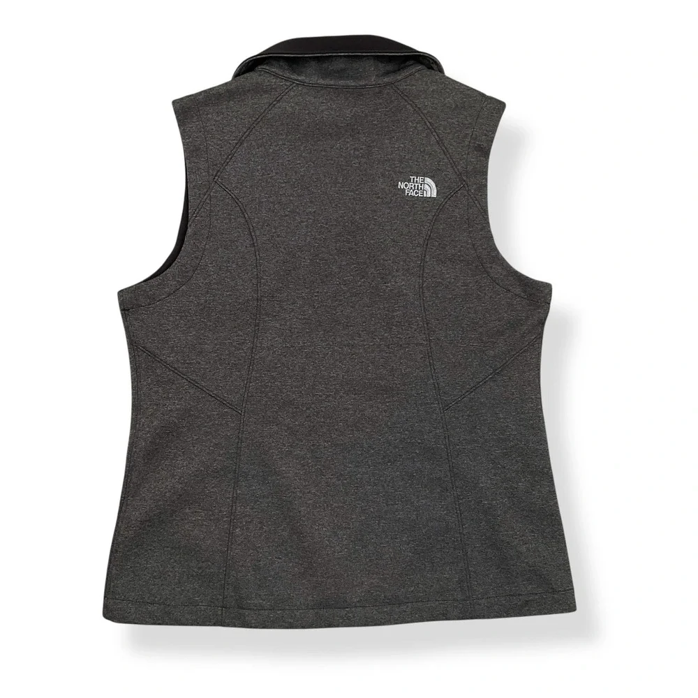 The North Face Vest Women Medium Gray Full Zip Ridgewell Soft Shell NEW